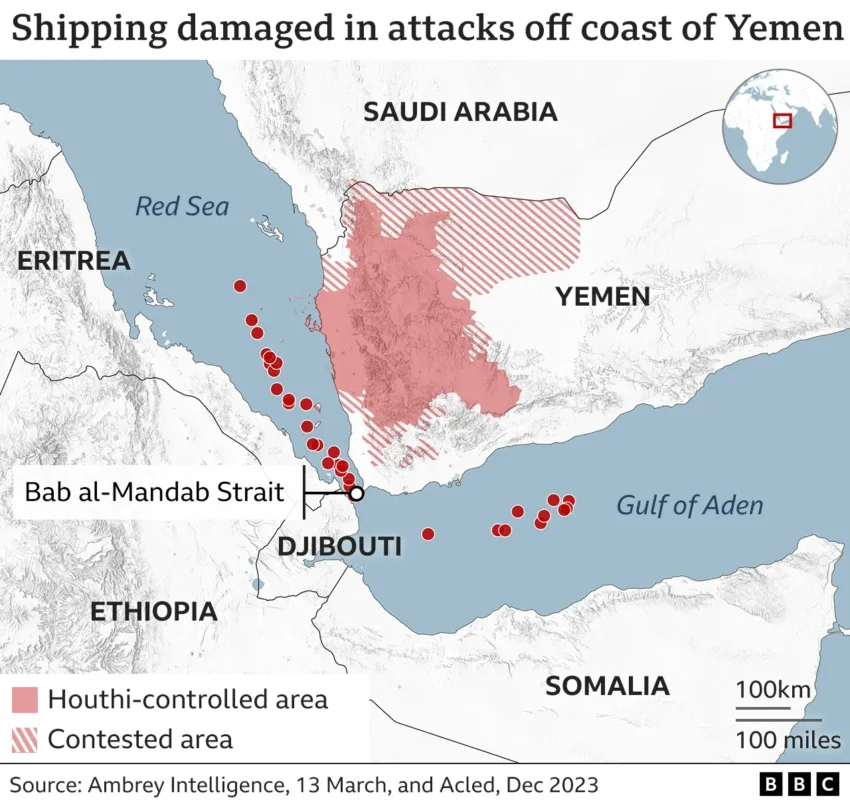 Red Sea Houthi Ship Attack Leaves Four Crew Presumed Dead